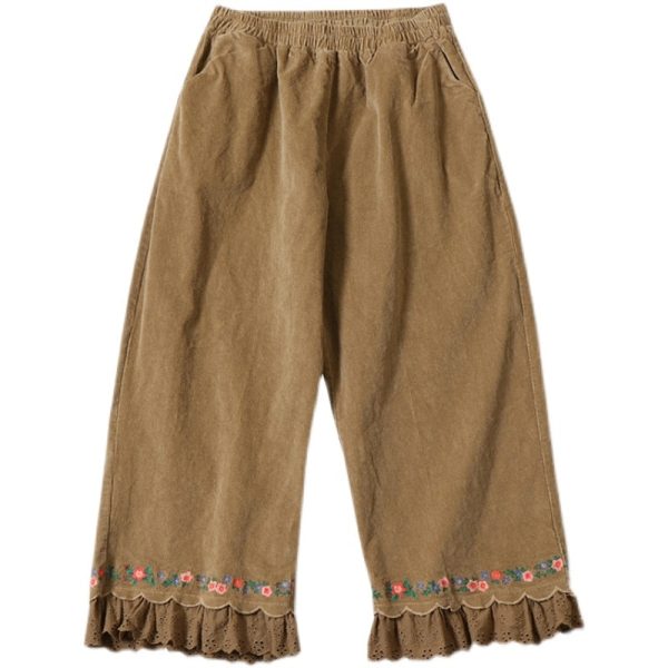 Retro Embroidery Pant